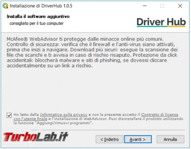 DriverHub risparmi tempo ricerca driver aggiornati computer