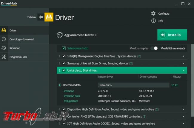 DriverHub risparmi tempo ricerca driver aggiornati computer