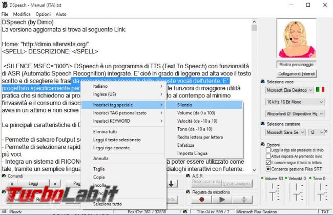 DSpeech legge documenti li trasforma file audio
