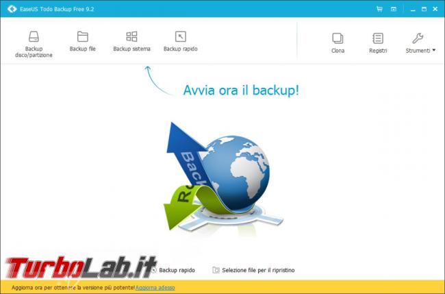 EaseUS Todo Backup mette sicuro dati personali, clona dischi fissi partizioni, senza spendere euro