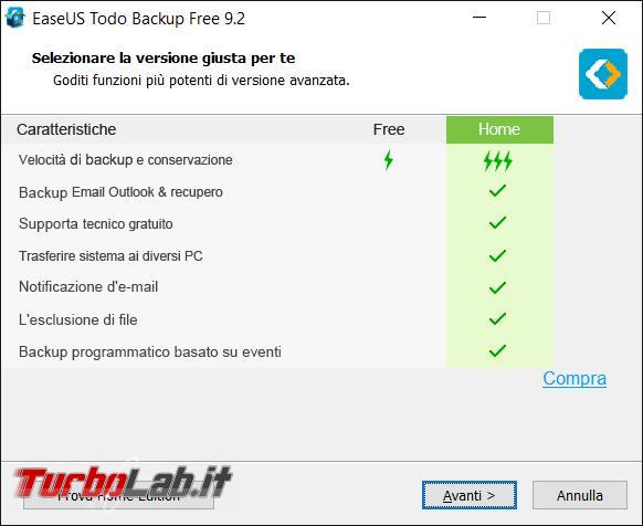 EaseUS Todo Backup mette sicuro dati personali, clona dischi fissi partizioni, senza spendere euro