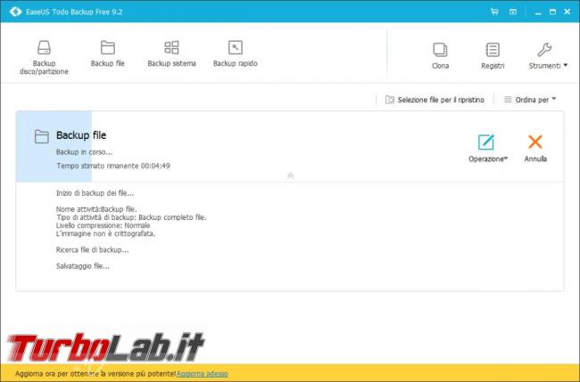 EaseUS Todo Backup mette sicuro dati personali, clona dischi fissi partizioni, senza spendere euro