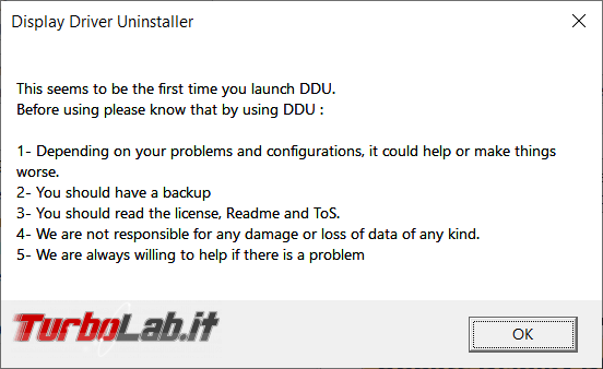 Elimina completamente vecchi driver video Display Driver Uninstaller