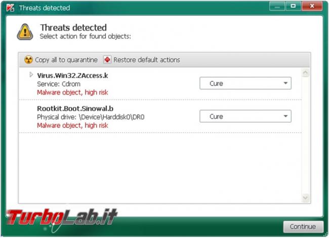 Elimina rootkit più pericolosi TDSSKiller