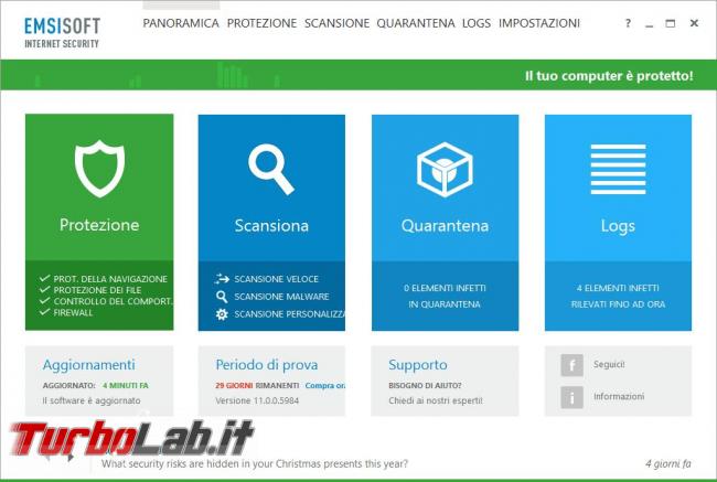 Emsisoft Internet Security 11 messo prova TurboLab.it