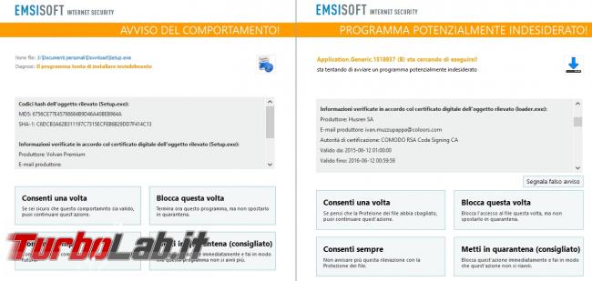 Emsisoft Internet Security 11 messo prova TurboLab.it