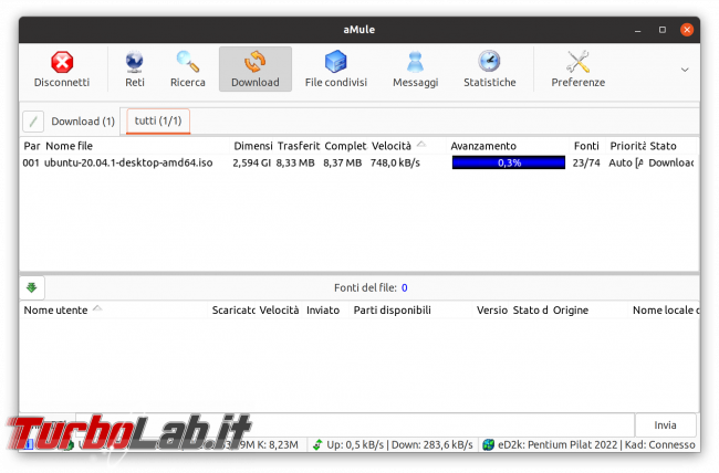 eMule Linux (Ubuntu): download, configurazione guida completa aMule (video) - Schermata del 2021-04-18 11-49-41