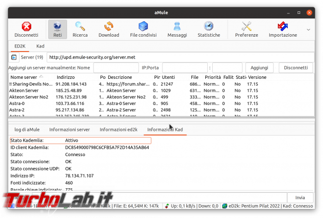 eMule Linux (Ubuntu): download, configurazione guida completa aMule (video) - Schermata del 2021-04-18 12-12-08