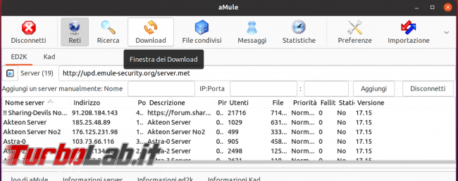eMule Linux (Ubuntu): download, configurazione guida completa aMule (video) - Schermata del 2021-04-18 12-13-59