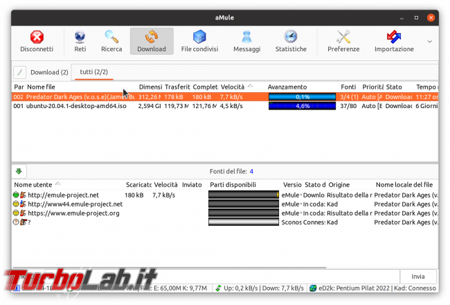 eMule Linux (Ubuntu): download, configurazione guida completa aMule (video) - Schermata del 2021-04-18 13-19-10