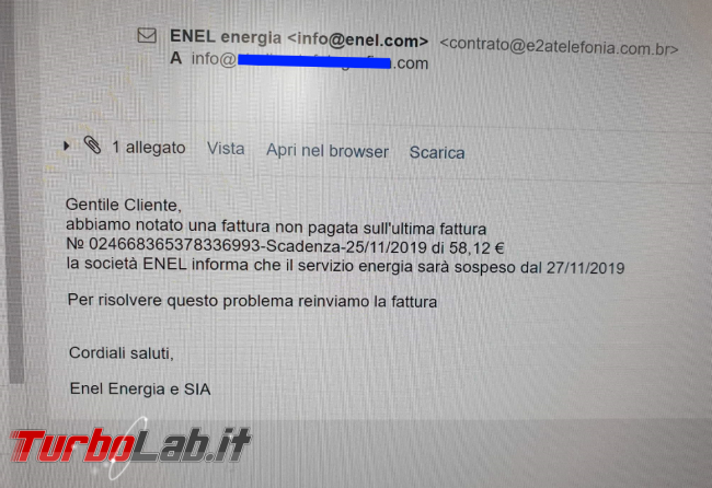 Enel Energia, fattura non pagata: è truffa - FrShot_1574499877
