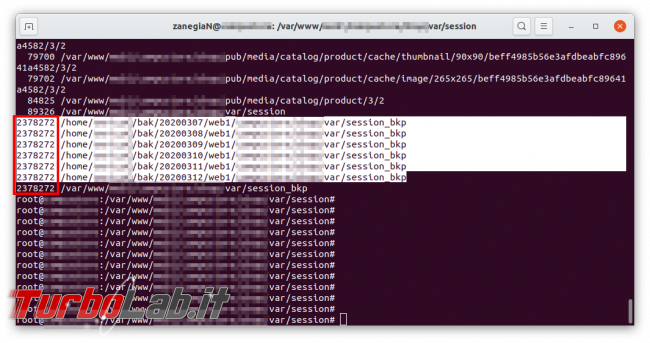 Errore Linux (Ubuntu) PHP: No space left on device ( spazio c'è). inode esauriti, Come risolvere? - No space left on device (4)