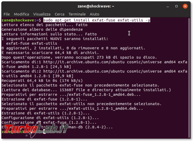 Errore unknown filesystem type 'exFAT' Ubuntu: come leggere/scrivere scheda SD/microSD macchina fotografica chiavette USB exFAT Linux - ubuntu install fuse exfat