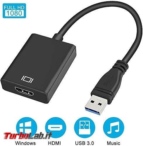 Errore Windows 10 USB Type-C: connessione schermo potrebbe essere limitata (monitor esterno non funziona) - Adattatore USB 3.0 a HDMI