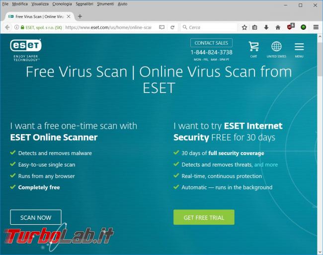 Eset online scanner affianca antivirus scoprire malware più nascosti