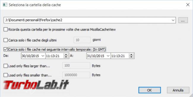 Estrarre contenuti informazioni cache browser