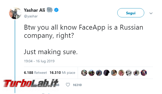 FaceApp violazione privacy: panico ingiustificato condito xenofobia - Annotazione 2019-07-18 092130