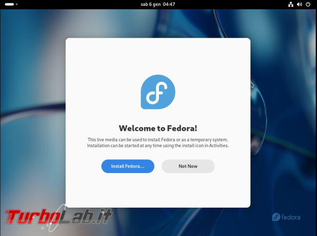 Fedora distro tutti sponsorizzata RedHat