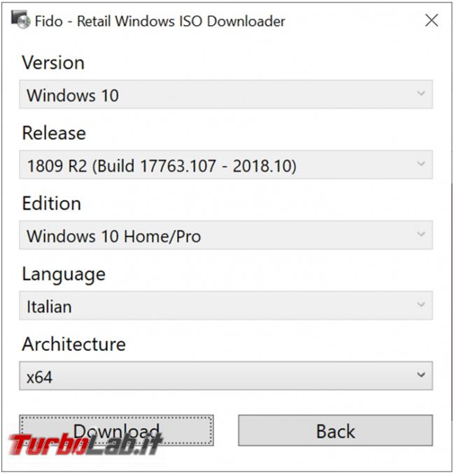 Fido, script Powershell scarica immagini Iso Windows 10 Windows 8.1