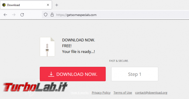 file è pronto scaricare… è malware!