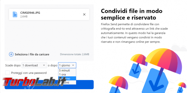 Firefox Send è nuovo file hosting Mozilla crittografato sicuro