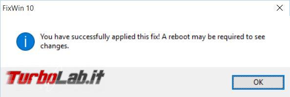 FixWin ripara molti problemi Windows click