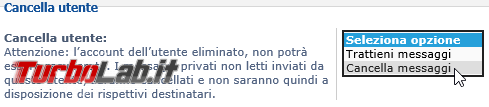 Forum commenti - utente richiedere eliminazione account propri messaggi: amministratore è obbligato legge può rifiutarsi? - cancellazione utente forum