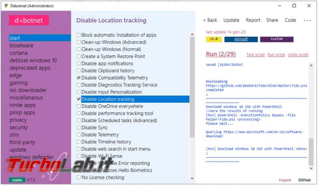 gestione privacy manutenzione windows 10 si fanno Debotnet