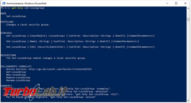 Gestire account gruppi Windows PowerShell