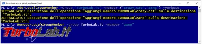 Gestire account gruppi Windows PowerShell