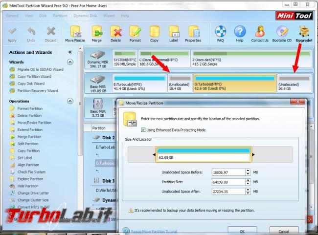 gestore disco fisso si chiama MiniTool Partition Wizard