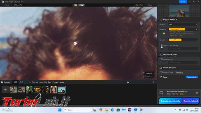 Giveaway! Come ingrandire migliorare foto Aiarty Image Enhancer ( locale, senza cloud)
