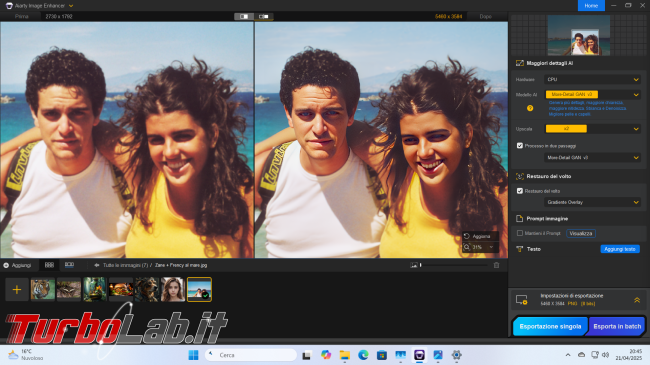 Giveaway! Come ingrandire migliorare foto Aiarty Image Enhancer ( locale, senza cloud)