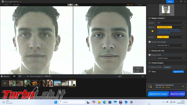 Giveaway! Come ingrandire migliorare foto Aiarty Image Enhancer ( locale, senza cloud)