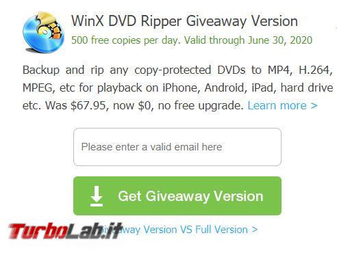 Giveaway: TurboLab.it regala WinX DVD Ripper