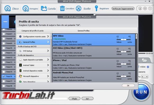 Giveaway: TurboLab.it regala WinX DVD Ripper - software screeshot