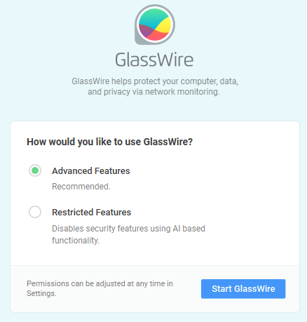 GlassWire: firewall visualizza traffico rete