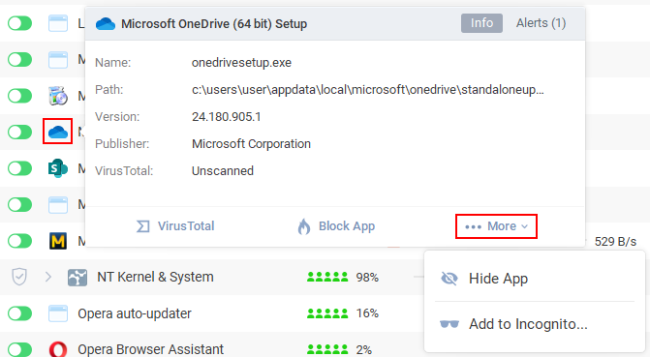 GlassWire: firewall visualizza traffico rete