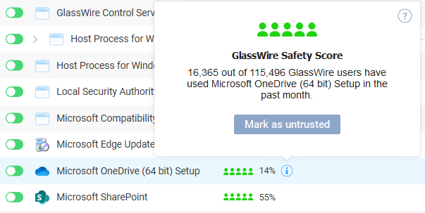 GlassWire: firewall visualizza traffico rete