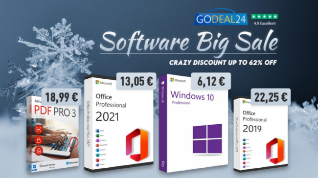 Godeal24 Saldi Software Ufficio: Windows 10 autentico, MS Office vita altri strumenti PC prezzo più basso, partire 6 €! - FrShot_1675323401_