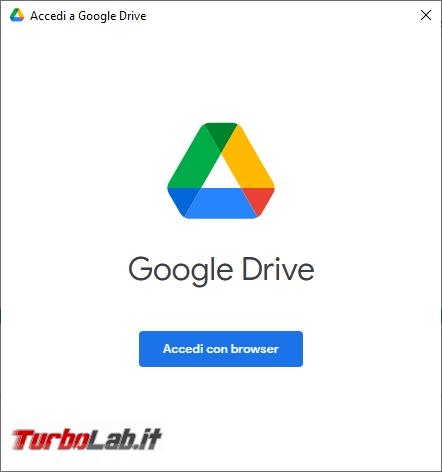 Google Backup and Sync Google Drive for desktop: mini-guida veloce transizione necessaria, indolore - Google Drive_002-002_ITA_[compare automaticamente al termine del processo di installazione]