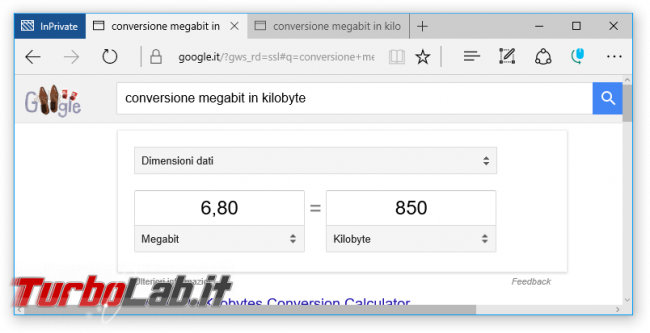 Grande Guida BitTorrent - conversione megabit in kilobyte