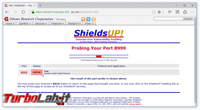 Grande Guida BitTorrent - shieldsup port 8999
