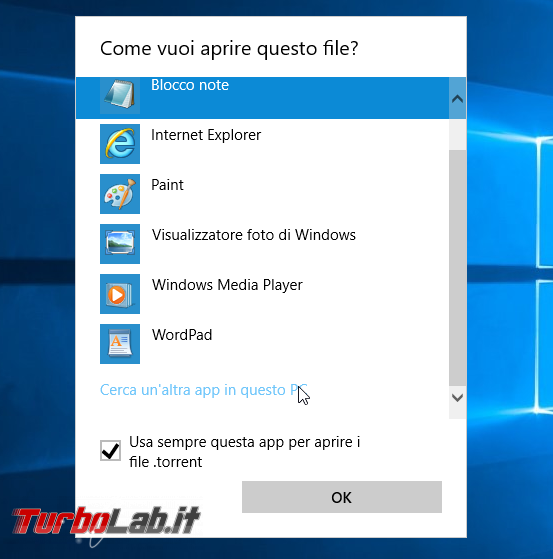 Grande Guida BitTorrent - windows 10 apri con