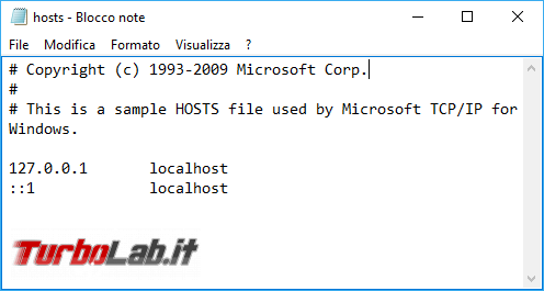 Grande Guida file hosts: cos'è, cosa serve come modificarlo bloccare siti domini (Windows, Linux, Mac, Android)