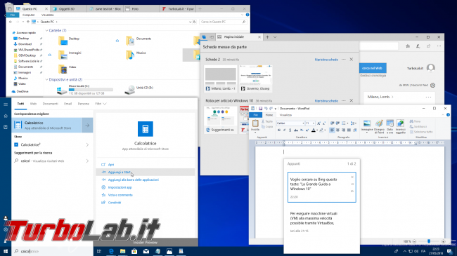 Grande Guida Windows 10 1809: tutte novità Aggiornamento Ottobre 2018 - windows 10 1809 desktop