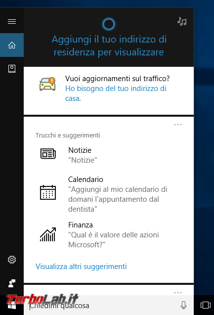 Grande Guida Windows 10 &quot;Anniversary Update&quot; (versione 1607, &quot;Redstone&quot;): tutto quello devi sapere - windows 10 1607 cortana