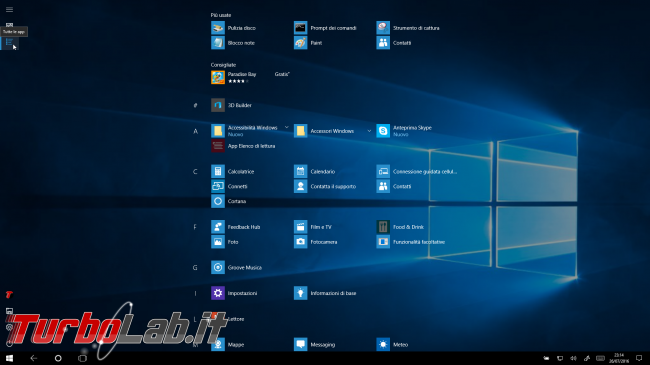 Grande Guida Windows 10 &quot;Anniversary Update&quot; (versione 1607, &quot;Redstone&quot;): tutto quello devi sapere - windows 10 1607 tablet mode