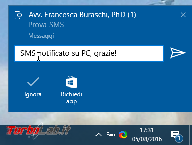 Grande Guida Windows 10 &quot;Anniversary Update&quot; (versione 1607, &quot;Redstone&quot;): tutto quello devi sapere - windows 1607 notifica sms da android