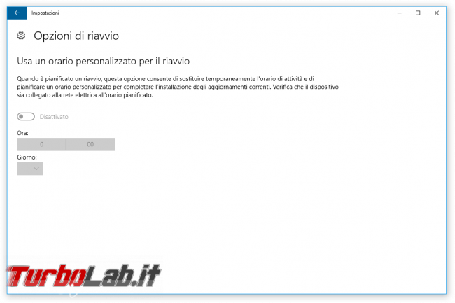 Grande Guida Windows 10 &quot;Anniversary Update&quot; (versione 1607, &quot;Redstone&quot;): tutto quello devi sapere - windows 1607 windows update opzioni riavvio
